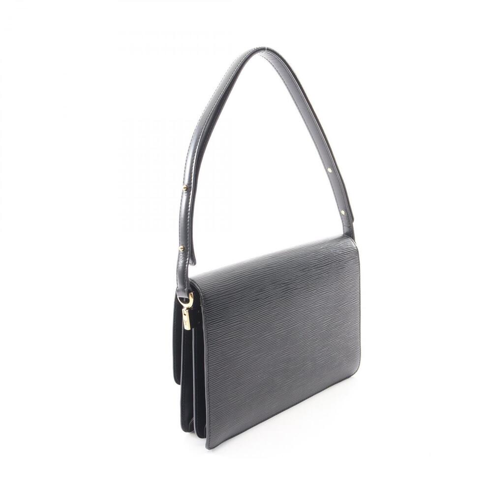 Louis Vuitton Black Shoulder Leather Bag Run Epi Black